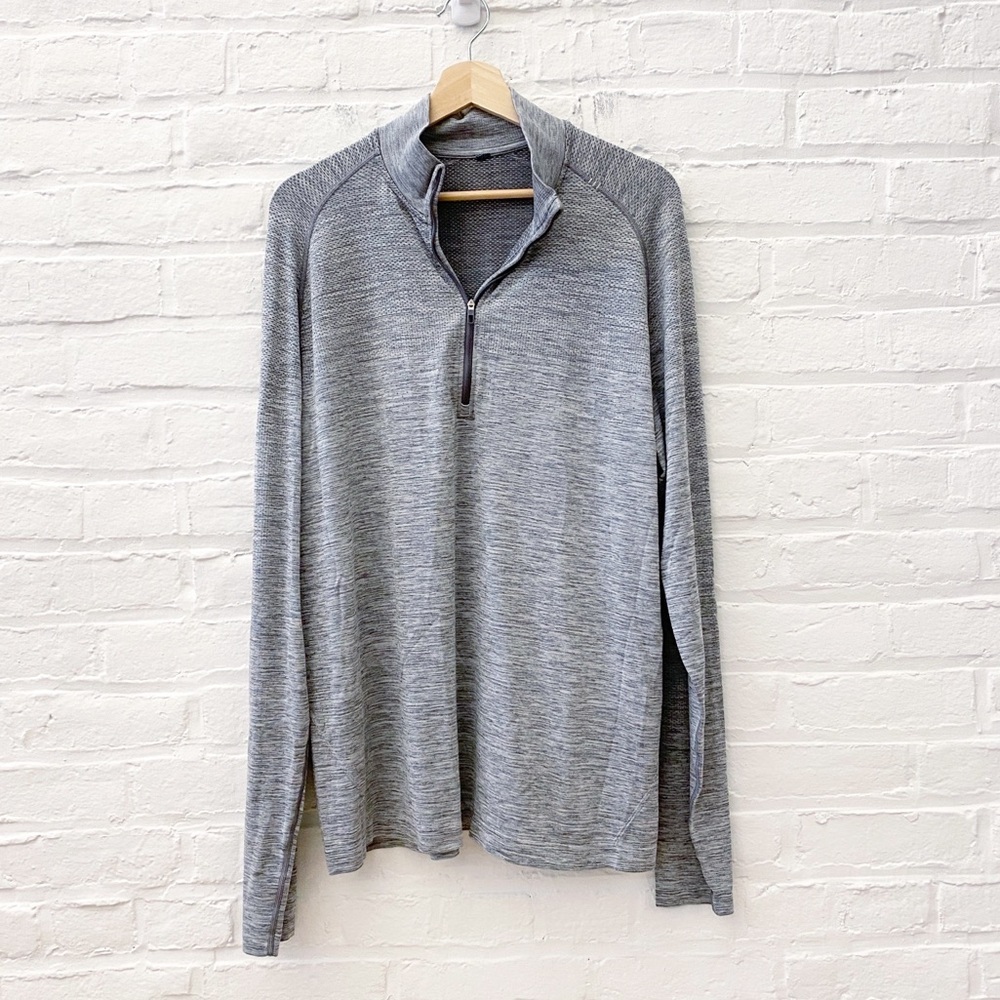 Lululemon || Quarter Zip Athletic Pullover Gray XXL